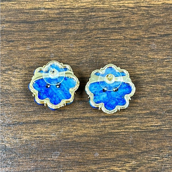 Nicola Bathie Jewelry Lapis Flower Studs - Picture 6 of 8